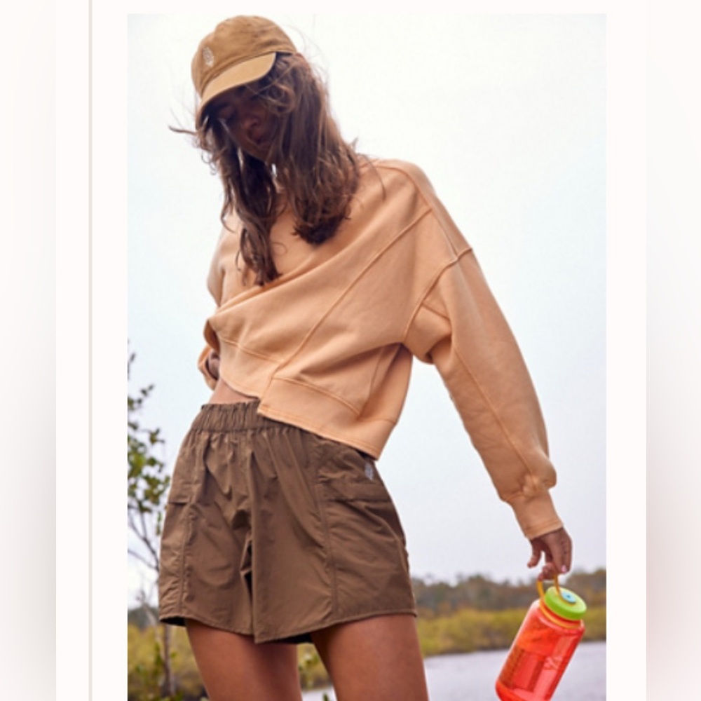 RARE COLOR Free People Intercept Pullover Smoked Peach Small